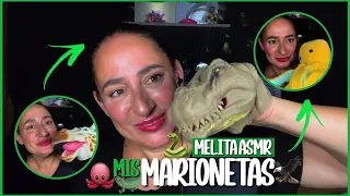 ASMR mis marionetas 🐶🐱🐻🦁|| LA MELITAAA