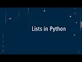 15 Lists Part 2 in Python