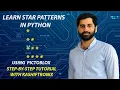 Star Pattern in Python using Nested Loops PictoBlox Tutorial for Kids Beginners