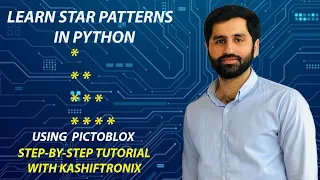 Star Pattern in Python using Nested Loops PictoBlox Tutorial for Kids Beginners