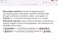 01 Population Sample Parameter Statistics and Variables