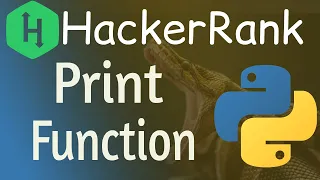 Print function HackerRank Solution Hackerrank print function solution in Python Print function