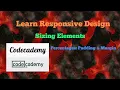 Percentages Padding Margin Codecademy Learn Responsive Design Sizing Elements
