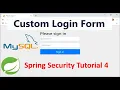 Spring Security Tutorial - Create a Custom Login Form