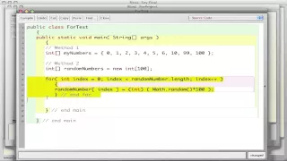 Java Arrays for loops and random numbers
