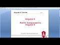 Part-6 Component in Angular 8 Angular 8 Tutorial