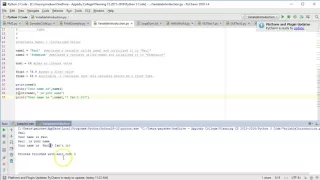 The Basics - Python 3 Printing Variables to the Console