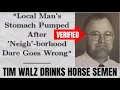TIM WALZ STOMACH PUMPED FOR HORSE SEED