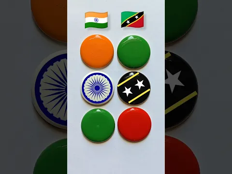 ๐ฎ๐ณ India vs ๐ฐ๐ณ Saint Kitts and Nevis Flag Art / Independence Day, Republic Day #shorts #art #viral