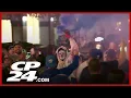 Lagu Toronto celebrates as Jays advance to World Series for first time in 32 years