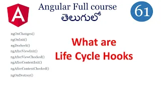 Life cycle hooks in Angular lifecycle hooks Angular tutorials in Telugu Angular components