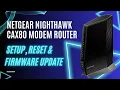 Netgear Nighthawk CAX80 Setup Reset firmware update