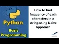 How to find frequency of each characters in a string-using Naive Approach