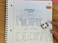 Math 6 Plus Multiplying Decimals pg 33