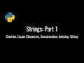 Python Full Course Strings Part 1