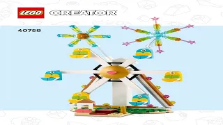 👑 LEGO instructions 👑 Creator 👑 40758 👑 Celebration Ferris Wheel with Fireworks 👑