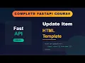 FastAPI 0044 Update Item HTML template