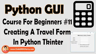 Travel Form Using Checkbuttons Entry Widget Python Tkinter GUI Tutorial In Hindi