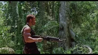 ارنولدوحش الغابة فيديو رهيب اكشن من فيلم المفترسHD 1080b 