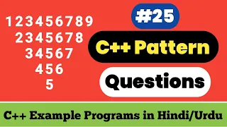C Pattern Questions - 25 Inverted Pyramid Number Pattern Program C Example Programs