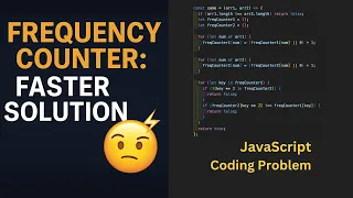 Frequency Counter Pattern in JavaScript FASTEST Way to Compare Arrays