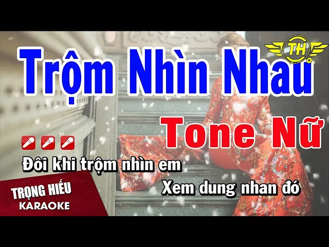 Karaoke Trộm Nhìn Nhau Tone Nữ Nhạc Sống | Trọng Hiếu
