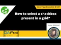 How to select a checkbox present in a grid Selenium Interview Question