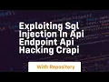 Exploiting sql injection in api endpoint api hacking crapi