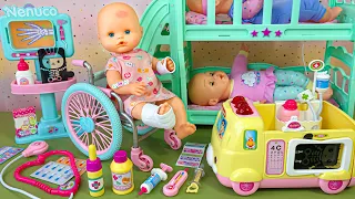 Satisfying with Unboxing Emercency Doctor Toy Set, Doll Bunk Bed Slide | Ball Pit Balls | ASMR