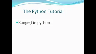 range in python range in python for class 12 computer science CBSE python tutorials