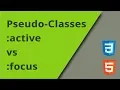 active vs focus pseudo classes