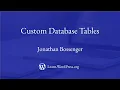 Custom Database Tables