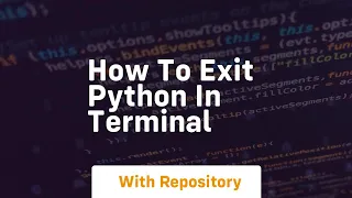 How to exit python in terminal