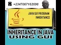 Inheritance in java using GUI