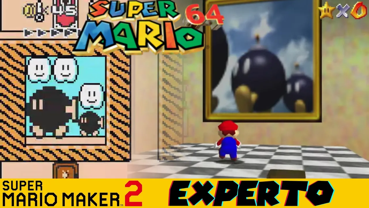 ¿¿Mario 64?? 😱 | Pierdo 20 vidas 😭😭😭 | Experto sin skips | SMM2 en español