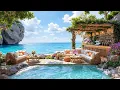 Happy Bossa Nova Relaxing Morning Jazz Music at Seaside Cafe Ambience for Start Your Day
