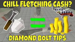 FLETCHING Diamond Bolt Tips For 1 Hour OSRS Money Making