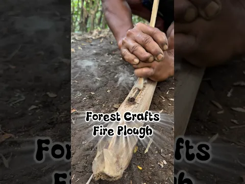 Forest crafts, fire plough #primitivefirelighting #bushcraft