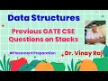 Previous GATE CSE questions on Stacks