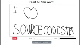 Simple Web Paint Application using JavaScript