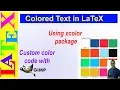How to use Colored font in LaTeX Latex Advanced Tutorial-10