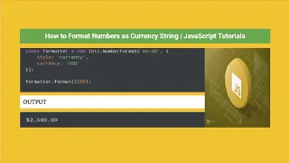 How to Format Numbers as Currency String JavaScript Tutorials