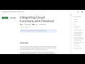 Integrating Cloud Functions with Firestore 100 Working