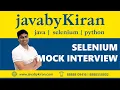 Selenium Interview Session By Kiran Sir