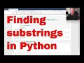 Finding substrings in Python
