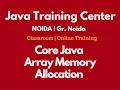 Array Memory Allocation in Java by Som Sir