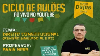 LIVE: DIREITO CONSTITUCIONAL - REVISÃO DO SIMULADO AL-RN OU PCRN.