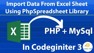 Import Data from Excel in database PHP MySQL Codeigniter 3