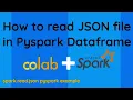How to read json file in PySpark dataframe convert json to pyspark df