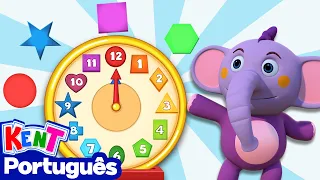 Aprenda Números e Formas com Kent | Relógio de classificação de formas | Kent o Elefante